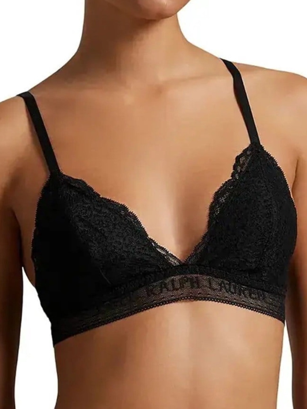 NWT Polo Ralph Lauren Women’s Triangle Lace Unlined Bralette